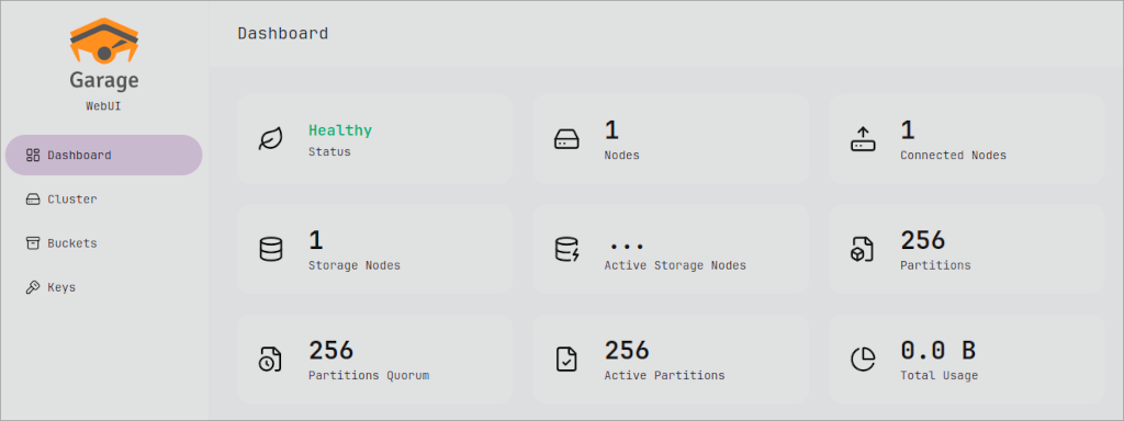Garage web interface
